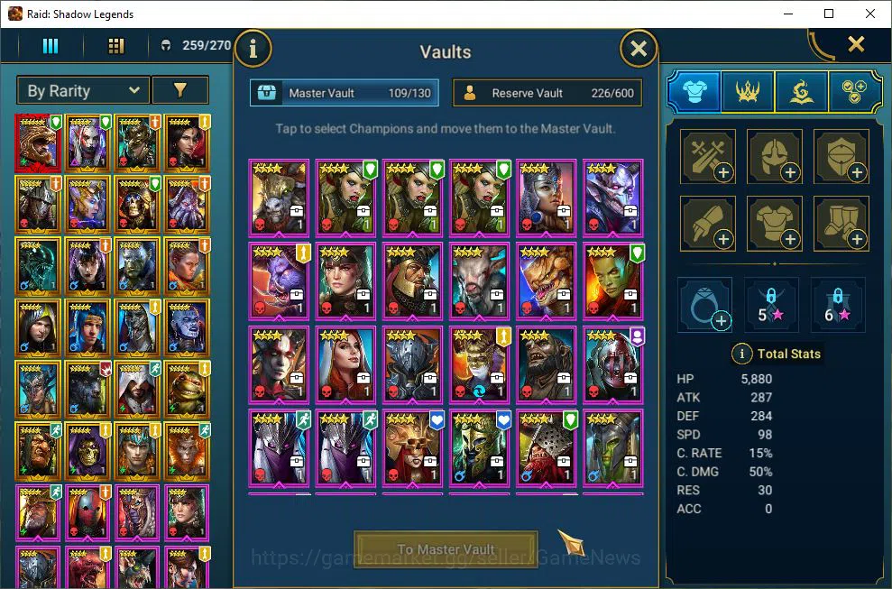 Raid: Shadow Legends Accounts Lv7 891K Power|1 Mythic(Androc)|23 Legend(Ninja,Al image 16
