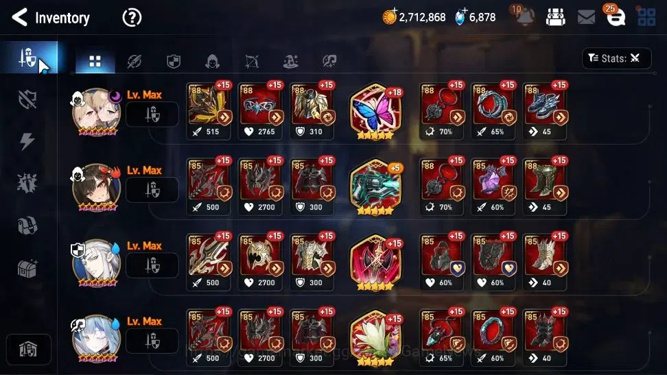 Epic Seven Accounts High-End GLOBAL UnVerif|New Era|10 ML(Rhiana&Luciella,LC Bellona,Etc)+Estelle,Setsuka,Etc|AUTO W 14