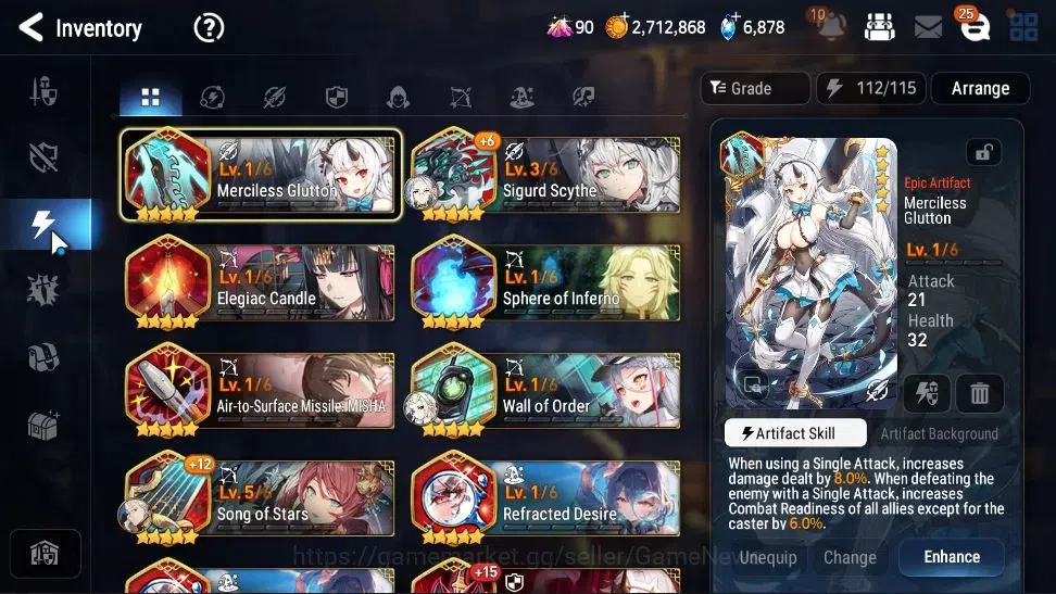 Epic Seven Accounts High-End GLOBAL UnVerif|New Era|10 ML(Rhiana&Luciella,LC Bellona,Etc)+Estelle,Setsuka,Etc|AUTO W 16