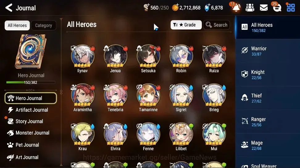 Epic Seven Accounts High-End GLOBAL UnVerif|New Era|10 ML(Rhiana&Luciella,LC Bellona,Etc)+Estelle,Setsuka,Etc|AUTO W 7