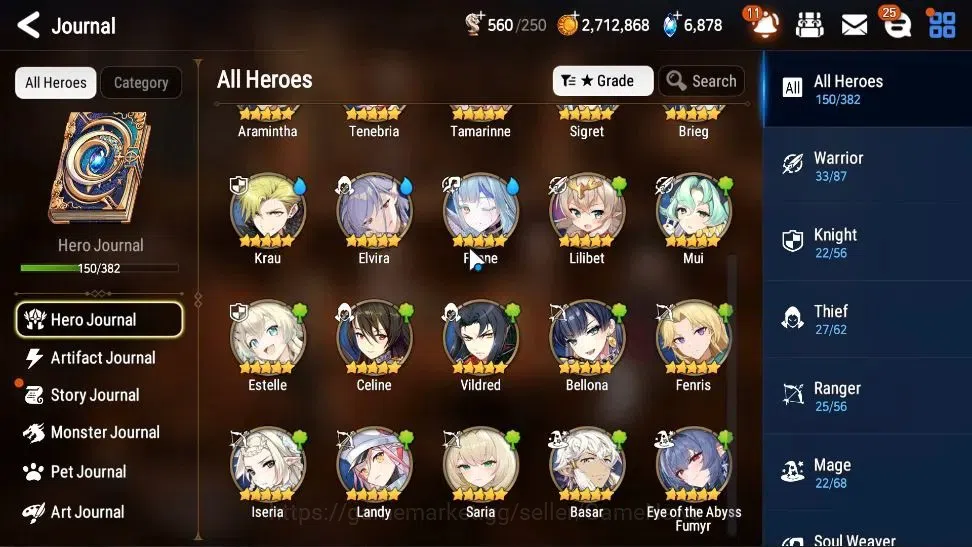 Epic Seven Accounts High-End GLOBAL UnVerif|New Era|10 ML(Rhiana&Luciella,LC Bellona,Etc)+Estelle,Setsuka,Etc|AUTO W 8
