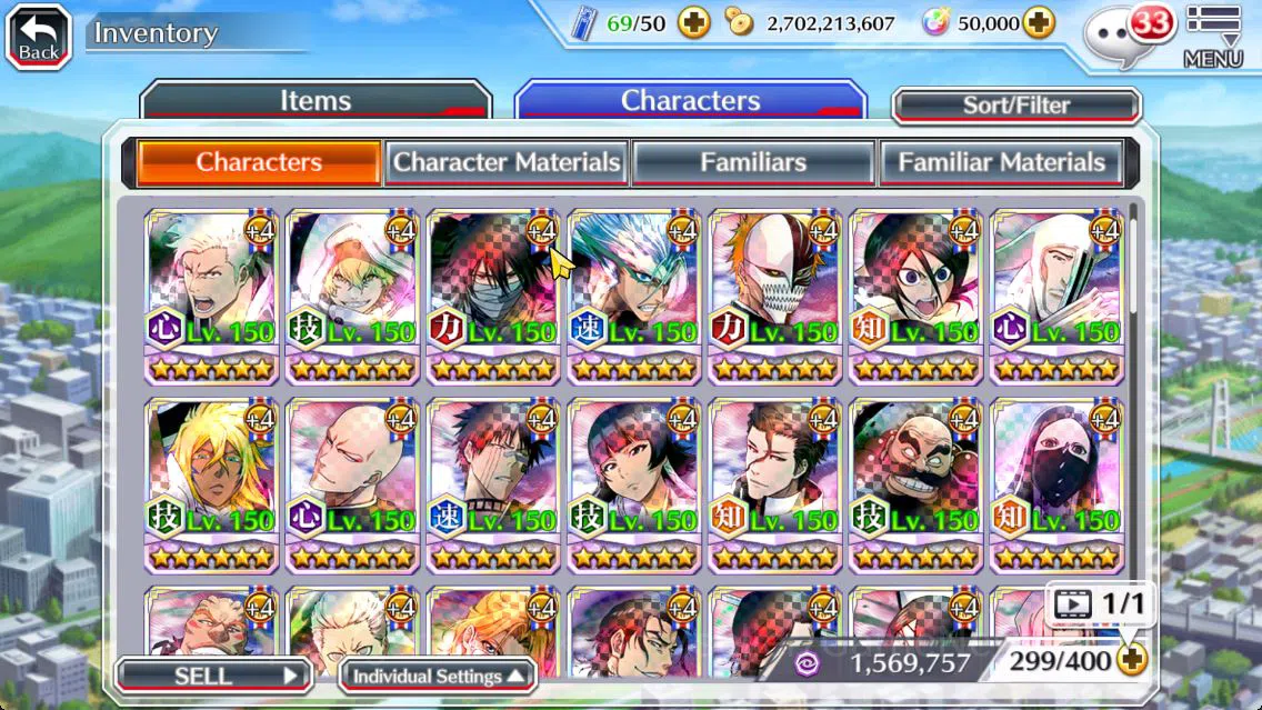 Bleach: Brave Souls Accounts Mid-Tier [GLOBAL]50k Orb|TYBW26(Uryu,Ichigo),Rukia 10th Anniv,Aizen Renewed,Ururu,Kon,Stark 10
