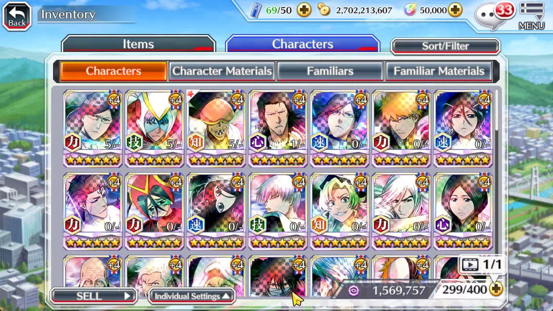 Bleach: Brave Souls Accounts Mid-Tier [GLOBAL]50k Orb|TYBW26(Uryu,Ichigo),Rukia 10th Anniv,Aizen Renewed,Ururu,Kon,Stark 11
