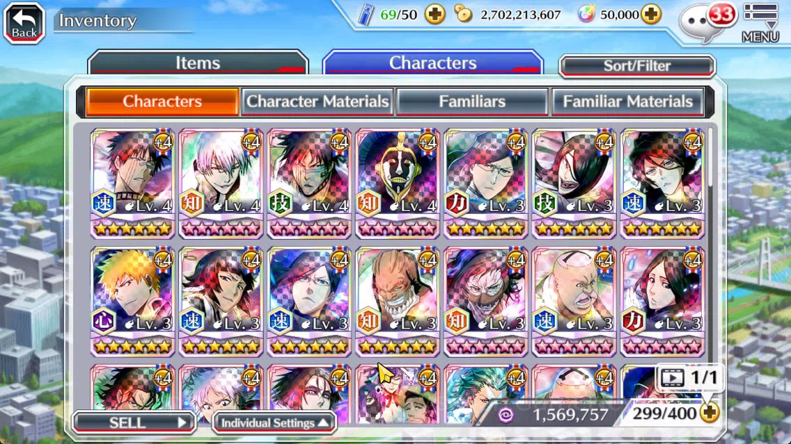 Bleach: Brave Souls Accounts Mid-Tier [GLOBAL]50k Orb|TYBW26(Uryu,Ichigo),Rukia 10th Anniv,Aizen Renewed,Ururu,Kon,Stark 12