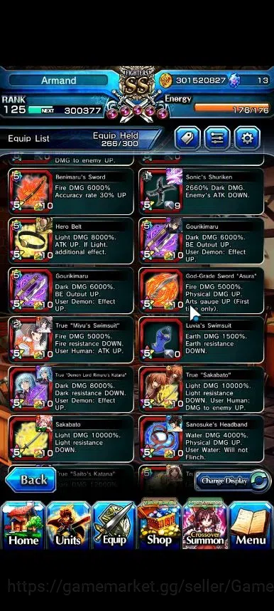 Grand Summoners Accounts Global|Rank 125|20 Ascend+8 TW|(S Miyu,Hajime,4x F image 13