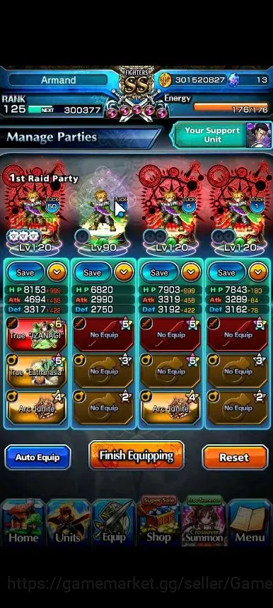 Grand Summoners Accounts Global|Rank 125|20 Ascend+8 TW|(S Miyu,Hajime,4x F image 3