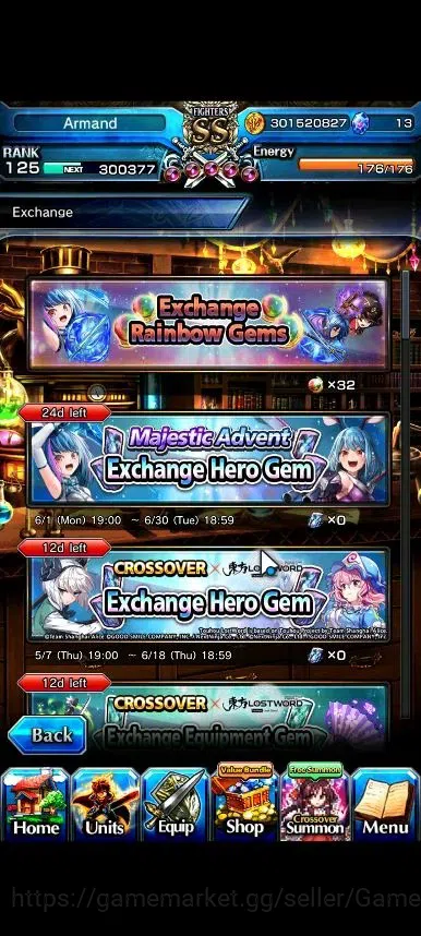Grand Summoners Accounts Global|Rank 125|20 Ascend+8 TW|(S Miyu,Hajime,4x F image 8