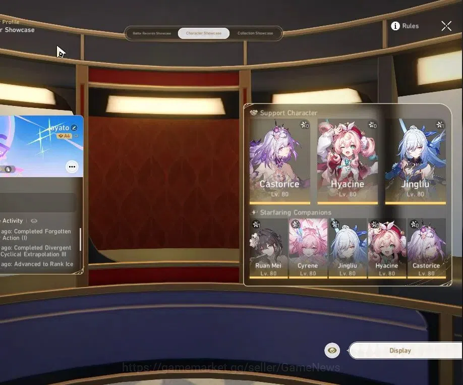 Honkai Star Rail Accounts Asia|TL 67|12 Limited|[JingliuE1,Castorice,Hyacine image 2