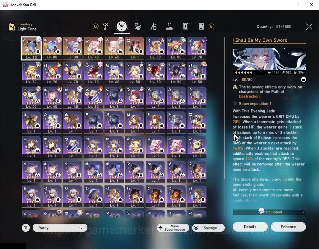 Honkai Star Rail Accounts Asia|TL 67|12 Limited|[JingliuE1,Castorice,Hyacine image 7