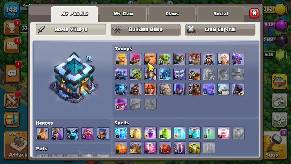 Clash of Clans Accounts TH 13-BH 8|LV 148|TROPHY 3371|HH 7|BK 44,AQ 40,GW image 10