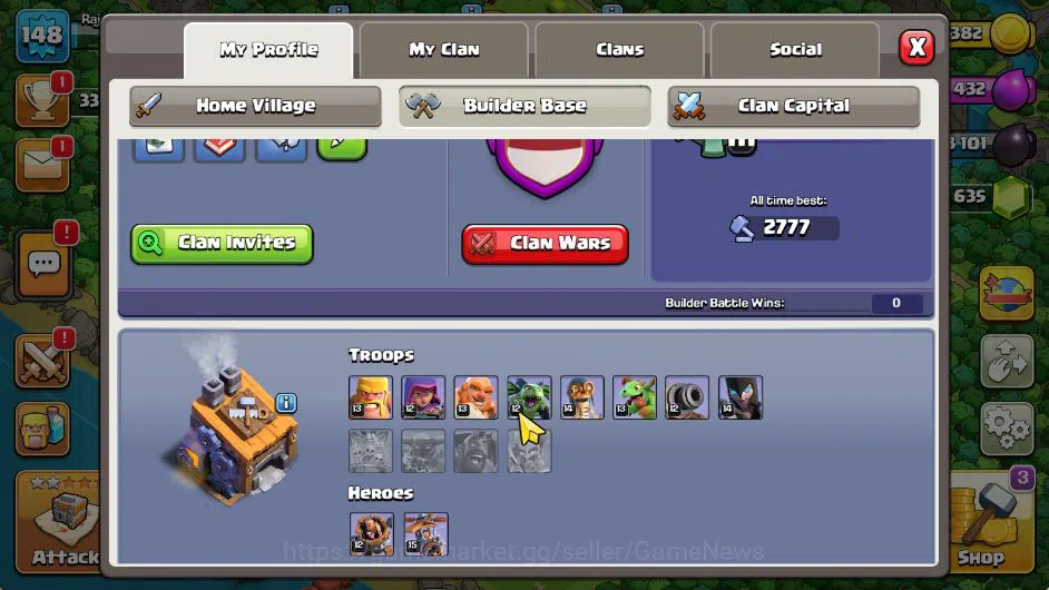 Clash of Clans Accounts TH 13-BH 8|LV 148|TROPHY 3371|HH 7|BK 44,AQ 40,GW image 8