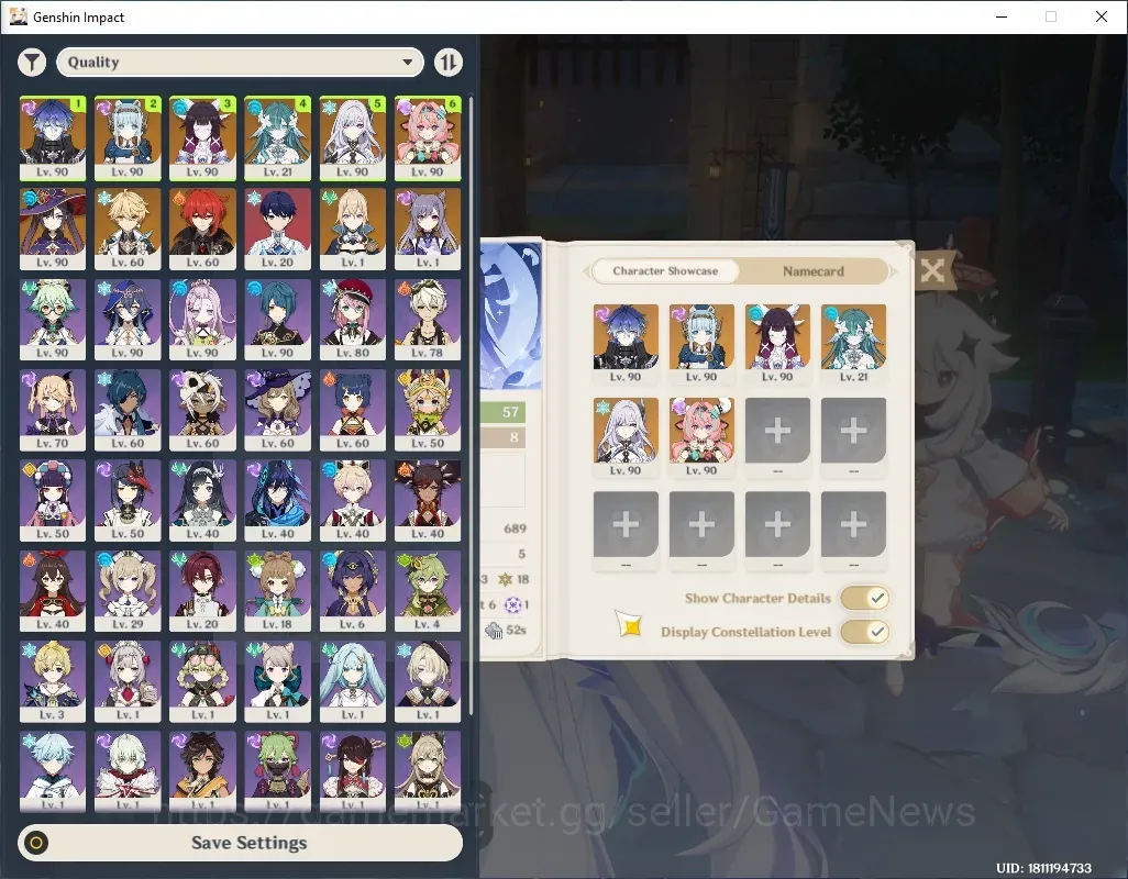 Genshin Impact Accounts Others Asia|AR 57|52 InterFate|6 Limited + 6 (*5 Wp)|PremTeam Flins 1