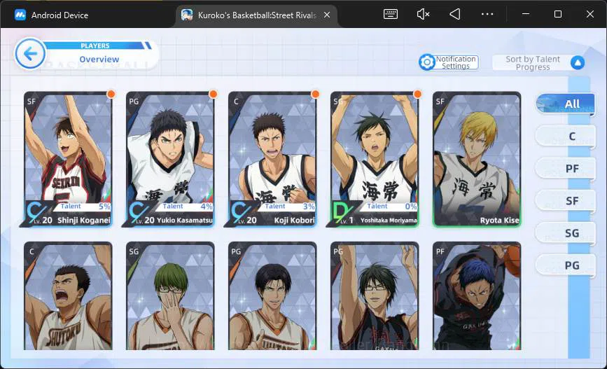 Kuroko's Basketball Street Rivals Accounts SEA|SV25|Lv26|DM 4044|Tetsuya Kuroko A3,Zone Taiga image 7