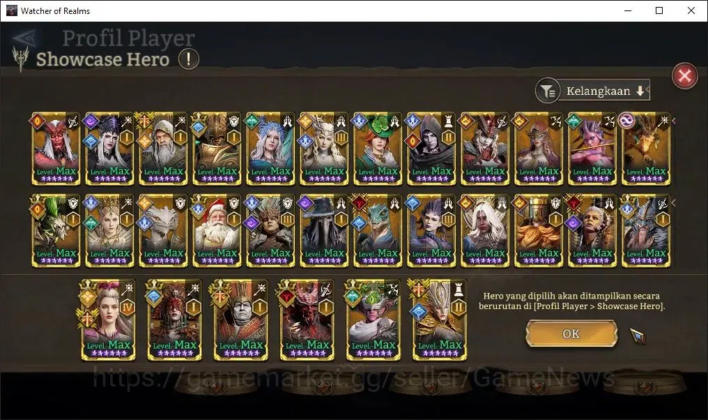 Watcher of Realms Accounts GLOBAL 60x|12,7M Power|7K Gems+Many Skin|14 Lord[I image 11
