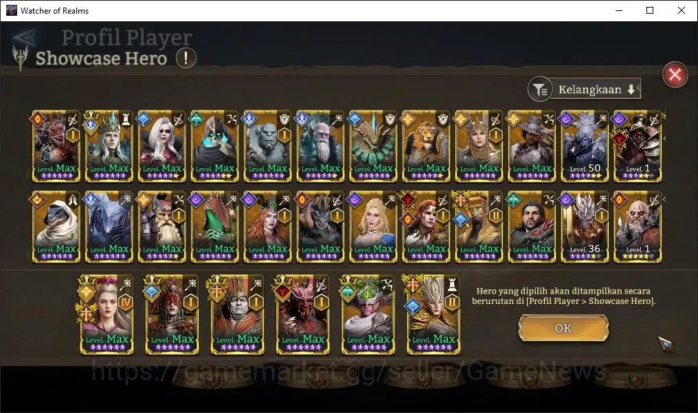 Watcher of Realms Accounts GLOBAL 60x|12,7M Power|7K Gems+Many Skin|14 Lord[I image 12