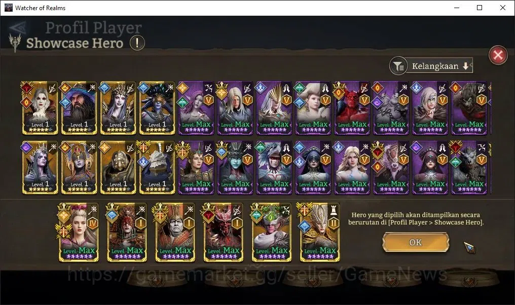 Watcher of Realms Accounts GLOBAL 60x|12,7M Power|7K Gems+Many Skin|14 Lord[I image 13