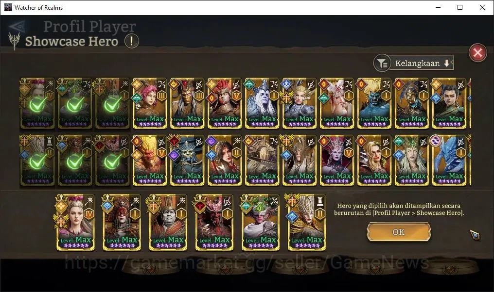 Watcher of Realms Accounts GLOBAL 60x|12,7M Power|7K Gems+Many Skin|14 Lord[I image 9