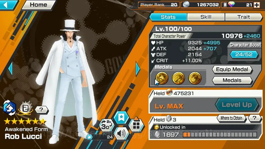 One Piece Bounty Rush Accounts Global|7 EX 2 MAX|Awaken RobLucci,KP Roger,GF Luff image 5
