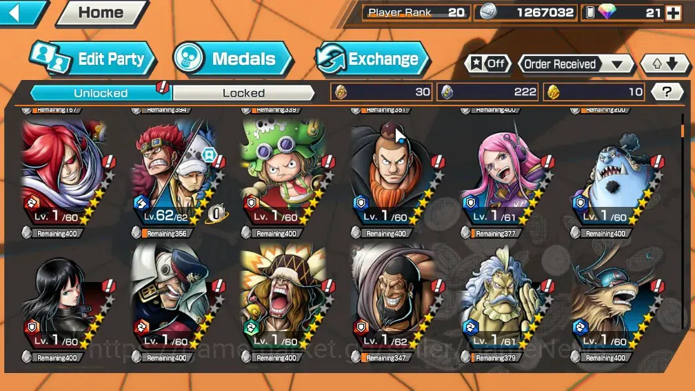 One Piece Bounty Rush Accounts Global|7 EX 2 MAX|Awaken RobLucci,KP Roger,GF Luff image 8