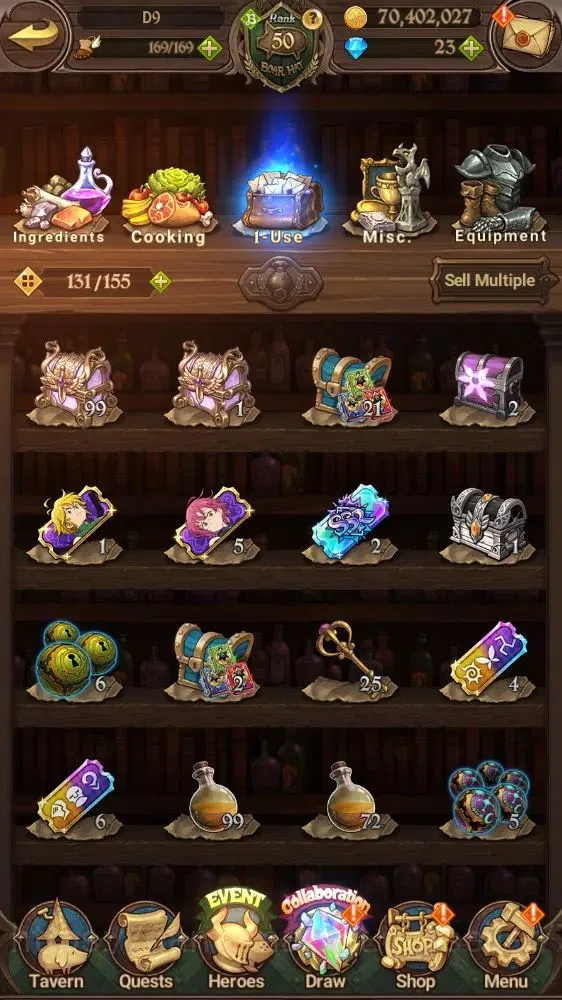The Seven Deadly Sins: Grand Cross Accounts Endgame GLOBAL|1,5M Power |4 LR (Meliodas,ROM,Ban,Elizabeth)|UR (MerEs,Thor) |2 9