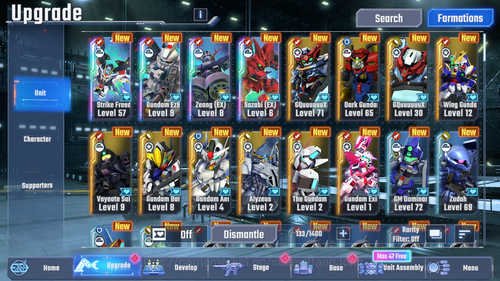 SD Gundam G Generation ETERNAL Accounts Global Rank 34 | Freedom Gundam,Sazabi,Gundam Ez8, image 2