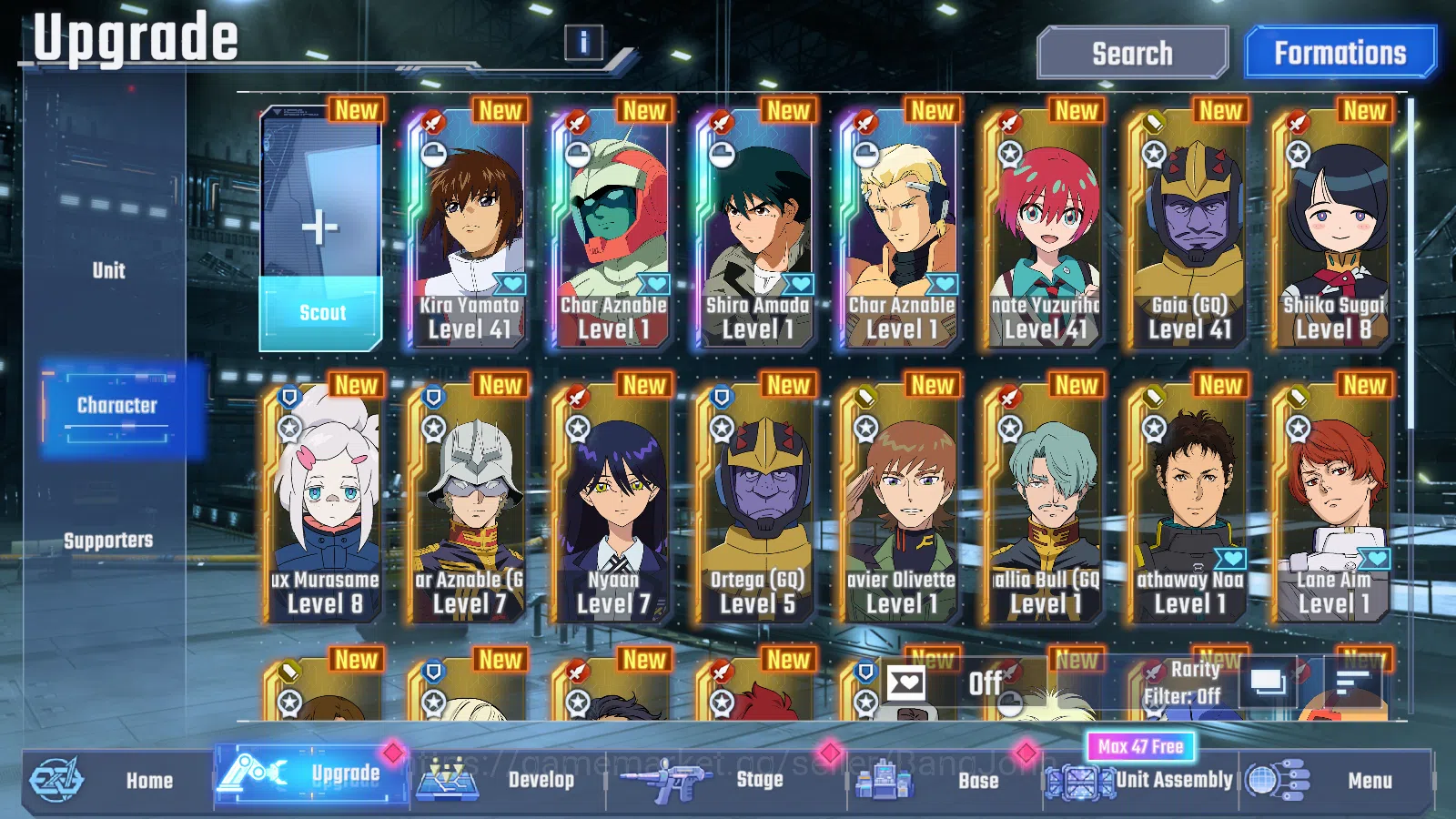 SD Gundam G Generation ETERNAL Accounts Global Rank 34 | Freedom Gundam,Sazabi,Gundam Ez8, image 3