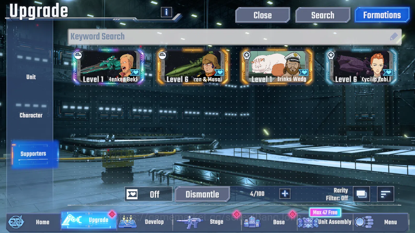 SD Gundam G Generation ETERNAL Accounts Global Rank 34 | Freedom Gundam,Sazabi,Gundam Ez8, image 4