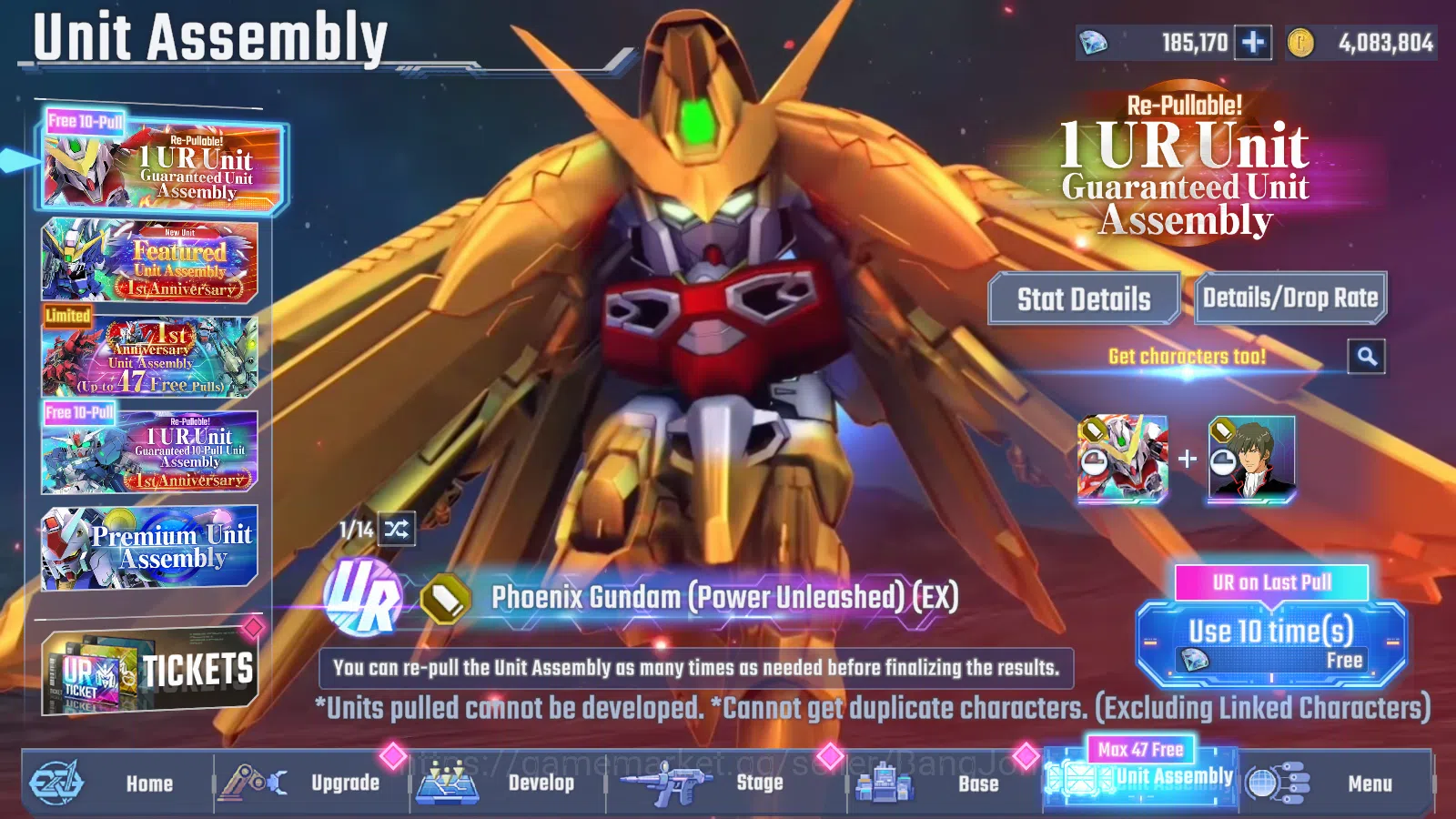 SD Gundam G Generation ETERNAL Accounts Global Rank 34 | Freedom Gundam,Sazabi,Gundam Ez8, image 6