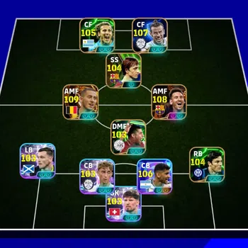 eFootball Accounts Legends & Iconic Players 3244+ Team I Messi 108 I Bale 107 I Hazard 109 I Romero 106 I Johan 104 I Olmo
