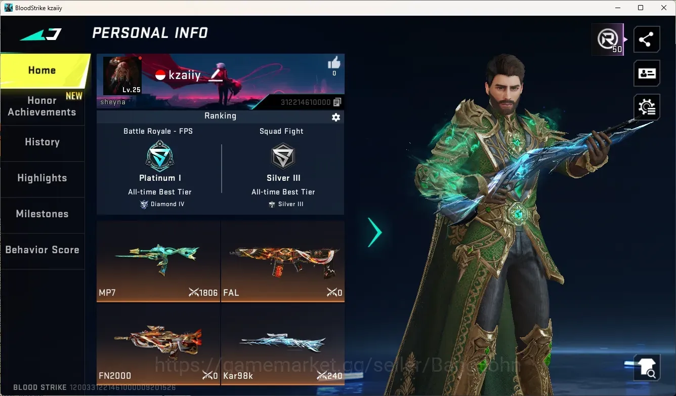 Blood Strike Accounts Others ASIA|1 Limited Gun|3 Ultra Gun|7 Legendary Gun|Check SS BS3521B 1