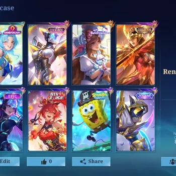 Mobile Legends: Bang Bang Accounts Collector Hero 133|Skin 294|Ex Immo 114|Recall TLPH|Sanrio Floryn,TF Roger,CC Pharsa,LBox
