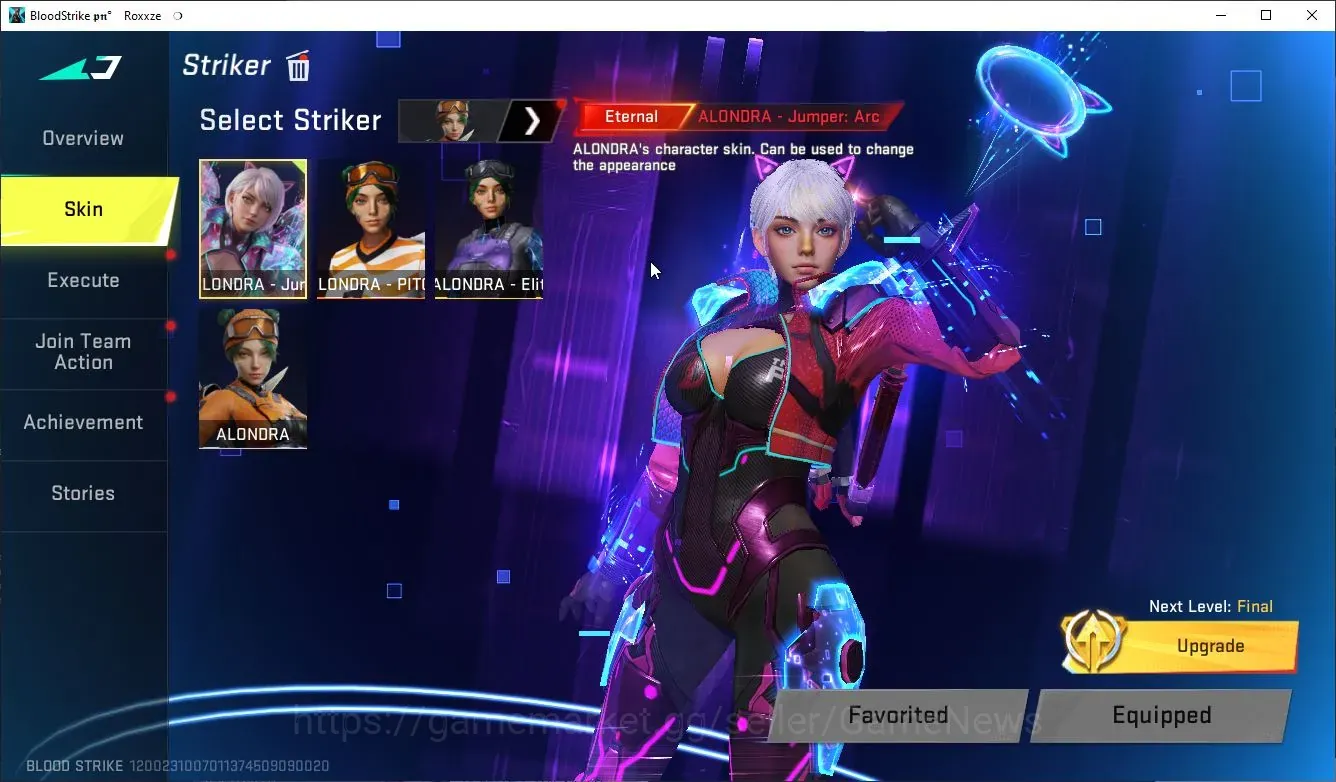Blood Strike Accounts Collab Skin ASIA|ETERNAL Alondra-JumperArc,DEagle|Melee LightBlade|Collab OPM SKS,Ethan MumenRide+Many 1