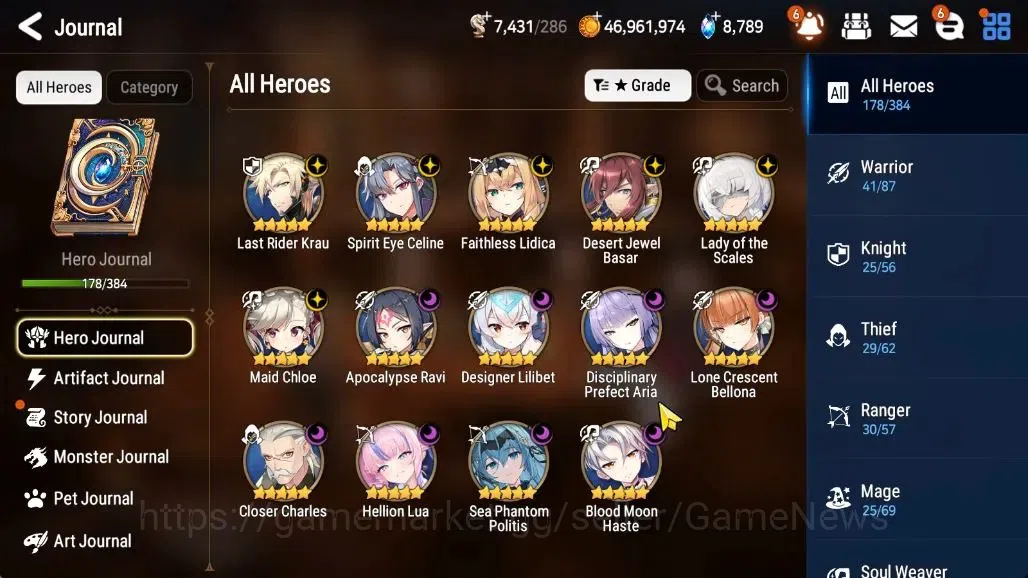 Epic Seven Accounts High-End GLOBAL UnVerif|NewEra|14 ML(LOTSCales,DP Aria,LC Belona,etc)+PByblis,AUBE,Ab 1