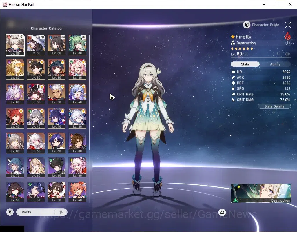 Honkai Star Rail Accounts Others Asia|TL 66|5,9K SJ|14 Limited|(Mortenax Blade,Firefly,Castorice)+Sign,Sparkle 4