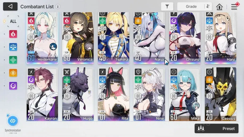 Chaos Zero Nightmare Accounts ASIA|Lv 54|528 Crys|10 SSR[(HeidemarieM3,HugoM1)+S image 4