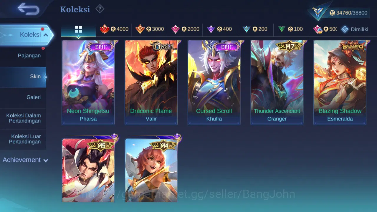 Mobile Legends: Bang Bang Accounts GLOBAL Hero 84 Skin 126 Luckybox Miya | Prime Beat image 4