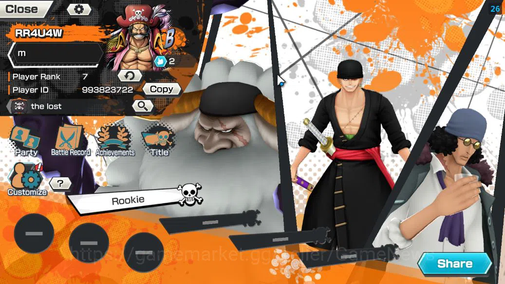 One Piece Bounty Rush Accounts Starter Global|4 EX | T5E St.Jaygarcia,KING Gol D.Roger,Raid O Roronoa Zoro,Blackbeard 2
