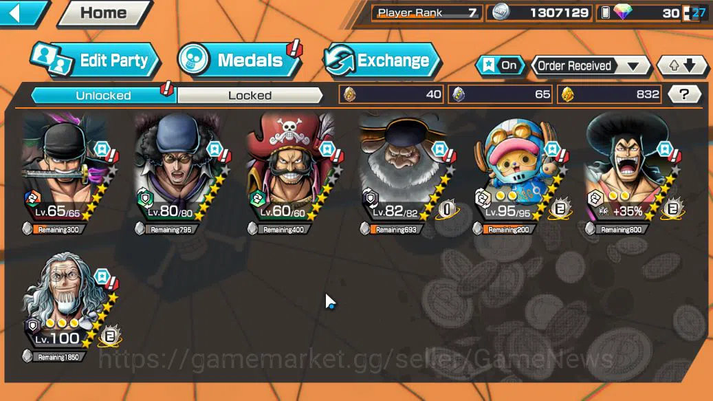 One Piece Bounty Rush Accounts Starter Global|4 EX | T5E St.Jaygarcia,KING Gol D.Roger,Raid O Roronoa Zoro,Blackbeard 4