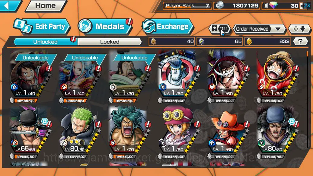 One Piece Bounty Rush Accounts Starter Global|4 EX | T5E St.Jaygarcia,KING Gol D.Roger,Raid O Roronoa Zoro,Blackbeard 5