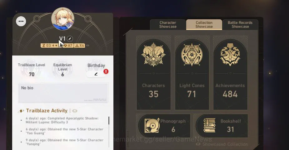 Honkai Star Rail Accounts Asia|TL 70|9 Limited|[Saber,Archer,Dante]+Sign,Spa image 3