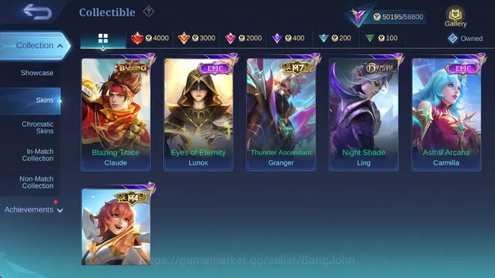 Mobile Legends: Bang Bang Accounts Global|Hero 123|Skin 214|Renowned|PRIME Beatrix,Lu image 10