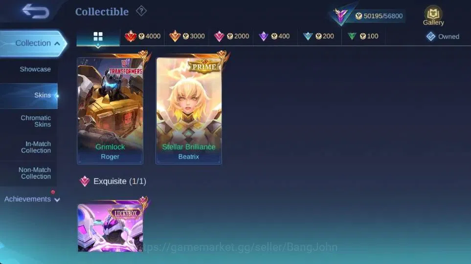 Mobile Legends: Bang Bang Accounts Global|Hero 123|Skin 214|Renowned|PRIME Beatrix,Lu image 5