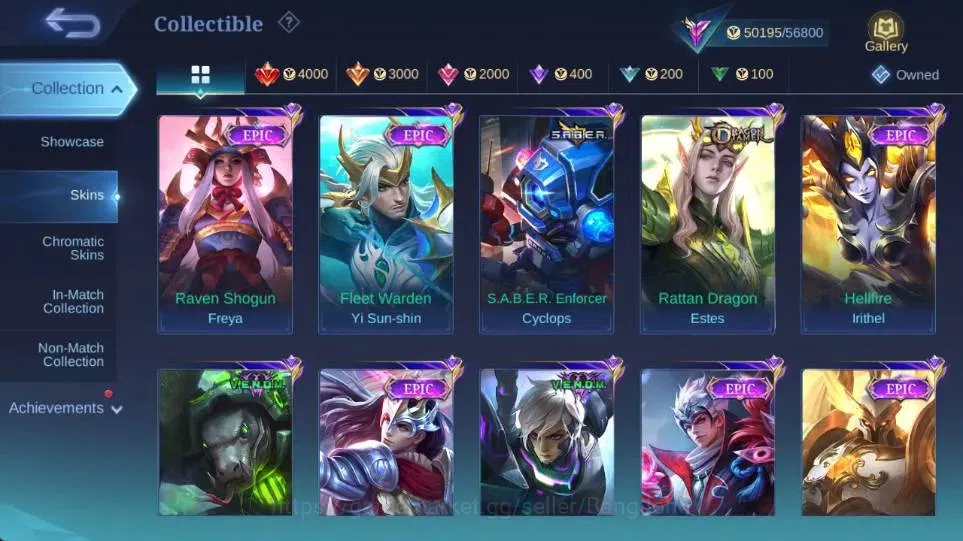 Mobile Legends: Bang Bang Accounts Global|Hero 123|Skin 214|Renowned|PRIME Beatrix,Lu image 8
