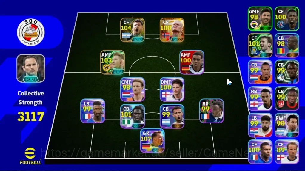 eFootball Accounts Legends & Iconic Players Android|Power 3117|Big Time Erling Haaland|Show Time Manuel Neuer,Calvin 1