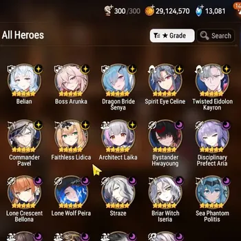 Epic Seven Accounts High-End GLOBAL UnVerif|New Era|19 ML(Dark Diene,BArunka,ZIO,Etc)+UP Politis,Setsuka,7 Limited