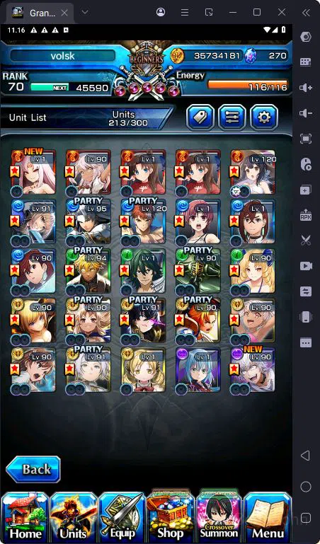 Grand Summoners Accounts [GLOBAL] Rank 70 | 25 Ascend | Paladin Roy | Summe image 3