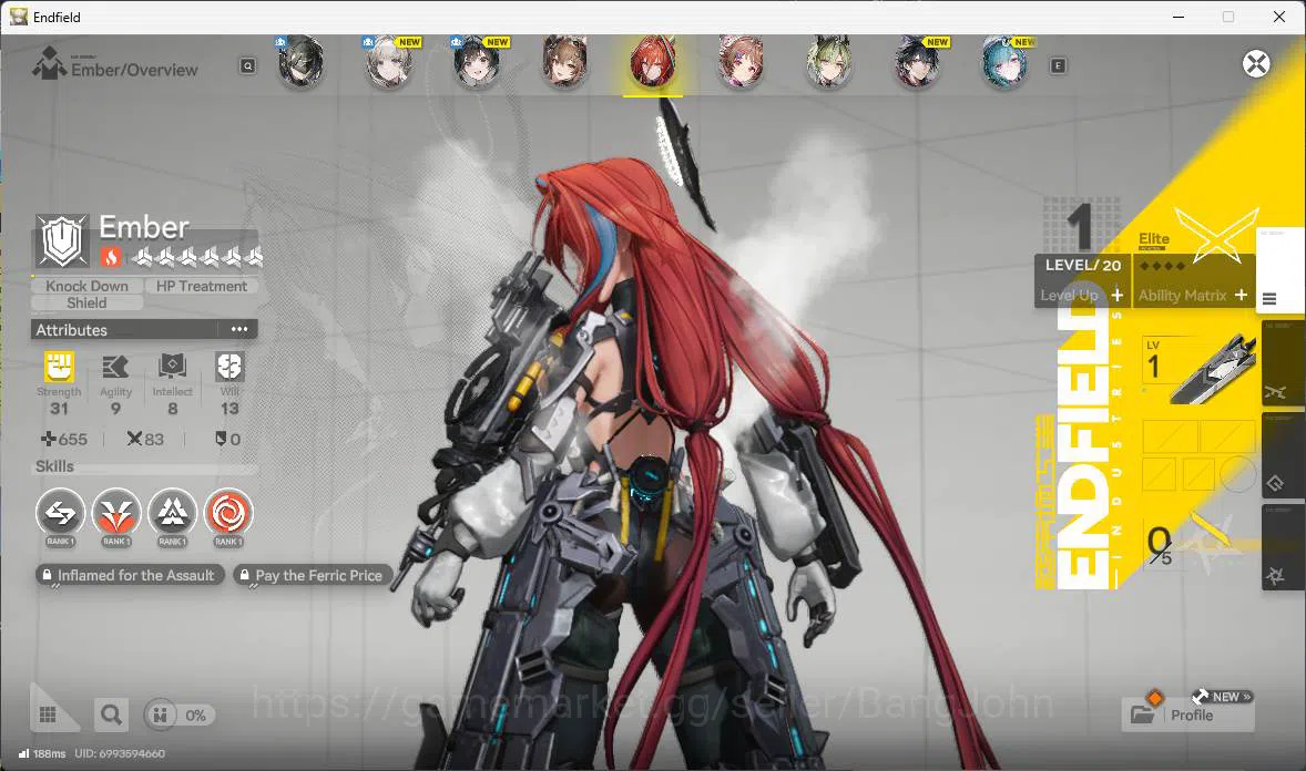 Arknights: Endfield Accounts NA | Starter, Gilberta, Ember, Ardelia, Lifeng, WP image 2