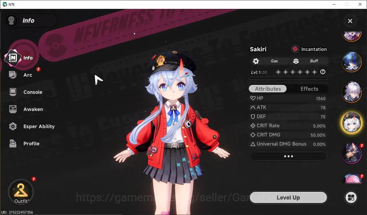 Neverness to Everness Accounts Global EU|HL 13|TL 7| 4 SSR Baicang, Sakiri, Daffo image 2
