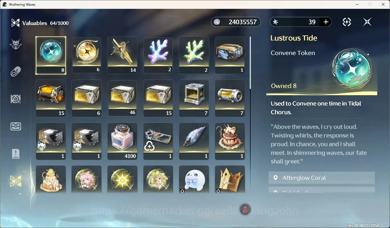 Wuthering Waves Accounts Others SEA|UL 50|Rank 6|4 Char Limited [Cartethyia Rc3]+Sign,Ciaccona,Shorekeeper,Rebecca| Mc 11
