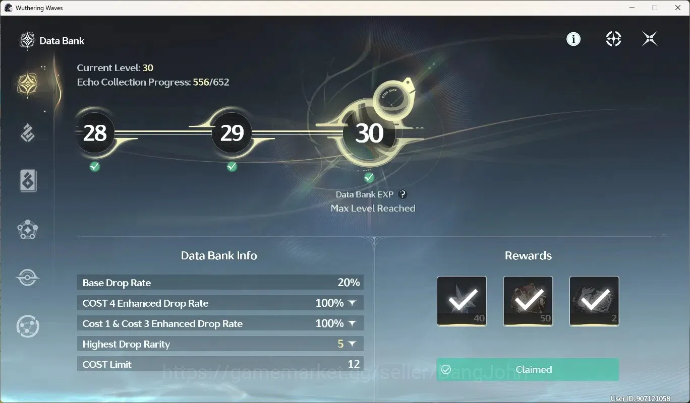 Wuthering Waves Accounts Others SEA|UL 50|Rank 6|4 Char Limited [Cartethyia Rc3]+Sign,Ciaccona,Shorekeeper,Rebecca| Mc 17
